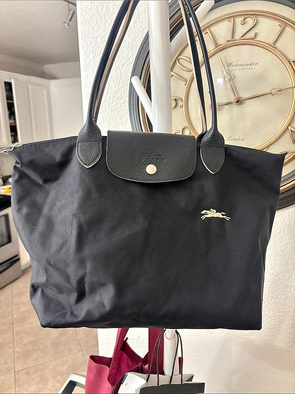 Longchamp Le Pliage Original Large Shoulder Tote Bag Black